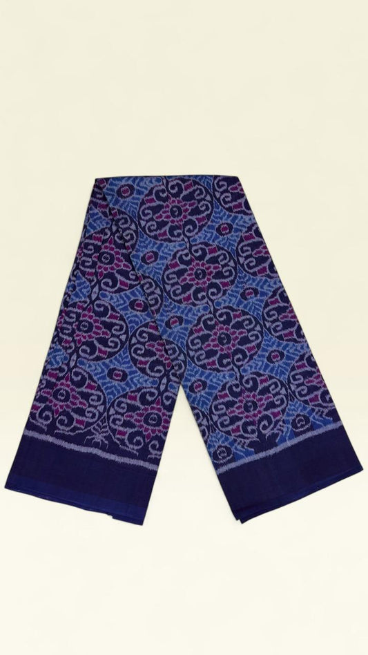 Floral Medallion Motifs - Royal Sambalpuri Hand Woven Cotton IKAT