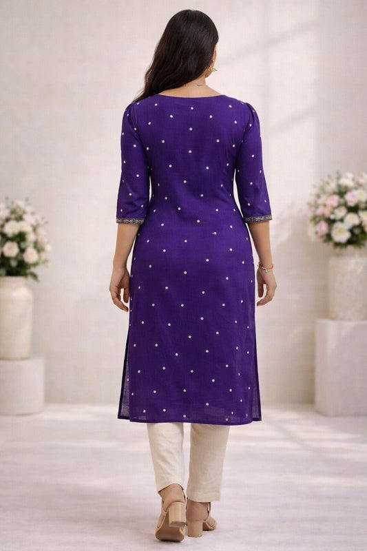 Nabakothi Neelam Royale Ikat Kurti (purple)