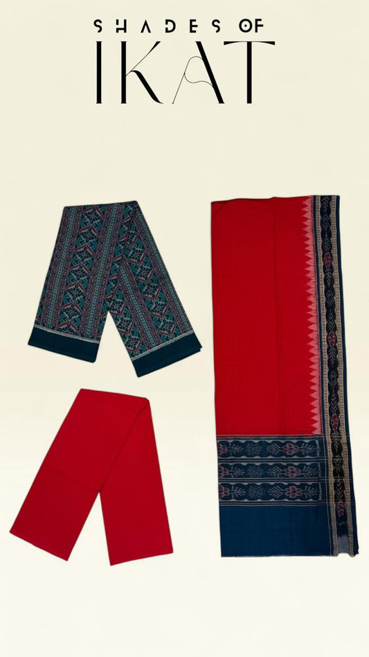 Royal Floral Motif- Heritage Sambalpuri hand woven cotton IKAT