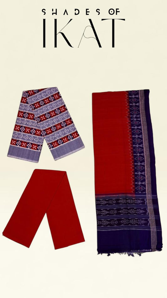 Conch Checked- Royal Sambalpuri hand woven cotton IKAT