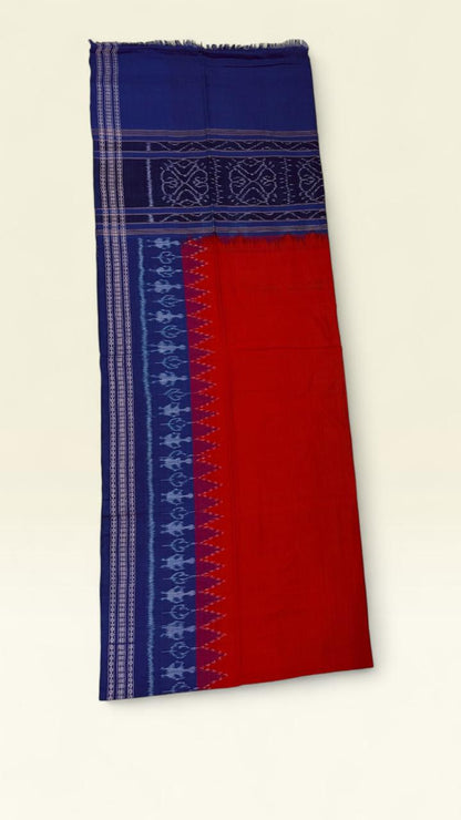 Floral Medallion Motifs - Royal Sambalpuri Hand Woven Cotton IKAT