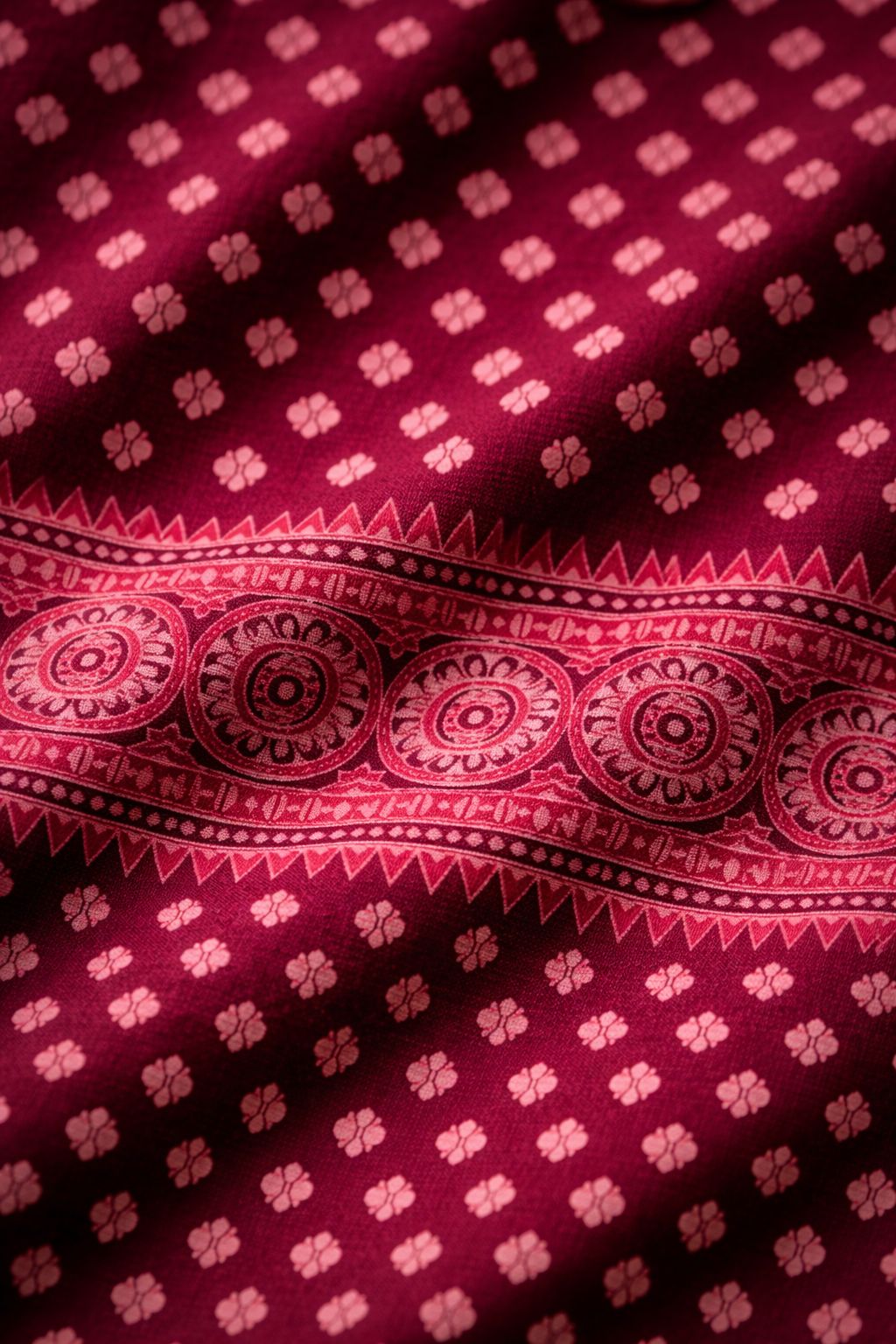 Elegant Maroon Ikat Kurti (maroon)