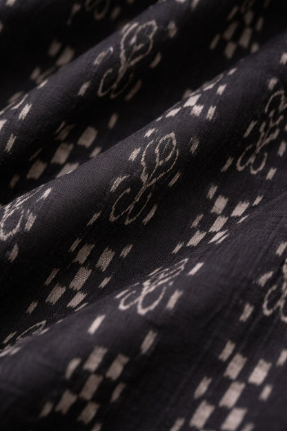 Classic Black Ikat Kurti (black)